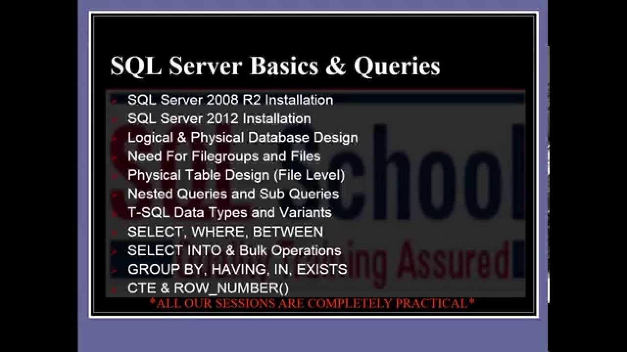 T SQL and SQL SERVER PROGRAMMING