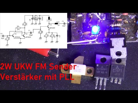 2W UKW FM Verstärker mit BFG591 und PLL Sender selber bauen ELH#176