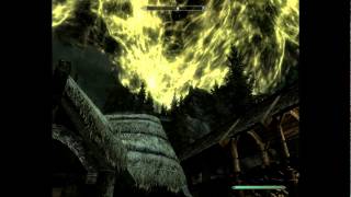 Необычное северное сияние в SKYRIM
