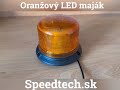 LED maják 12/24V - oranžový / 16x5W / ECE R65/R10 / magnet (ø115 x 111mm) - Video Youtube