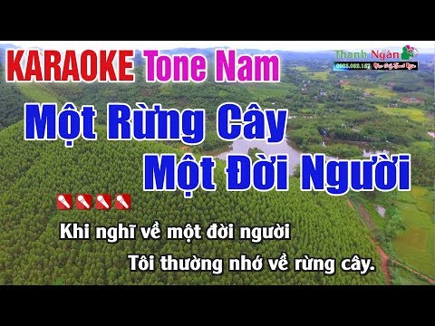 Một Rừng Cây Một Đời Người Karaoke | Tone Nam - Nhạc Sống Thanh Ngân