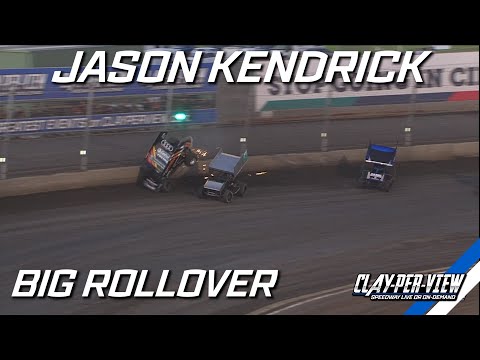Sprintcars | Jason Kendrick Rollover - Perth - 22nd Apr 2023 | Clay-Per-View Highlights