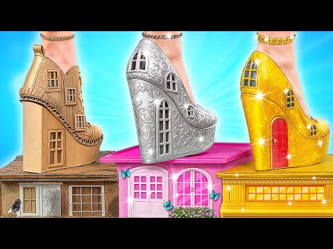 One Colored House Challenge | Rich vs Broke vs Giga Rich by Multi DO Girls