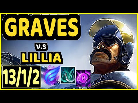 BGOB (GRAVES) vs LILLIA - 13/1/2 KDA JUNGLE GAMEPLAY - BR Ranked GRANDMASTER