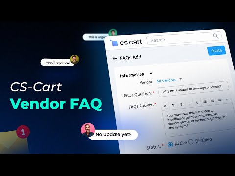 How Does the CS-Cart Vendor FAQ Add-on Simplify Vendor Support?