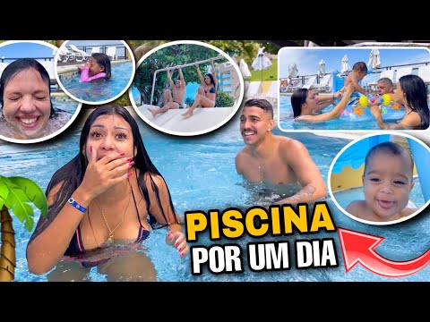 PISCINA POR UM DIA COM MINHA FAMÍLIA NO RESORT!!!☀️🌴😱