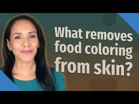 What removes food coloring from skin?