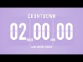 2 Hours Countdown Flip Clock Timer / Simple Beeps 🫐 🔔
