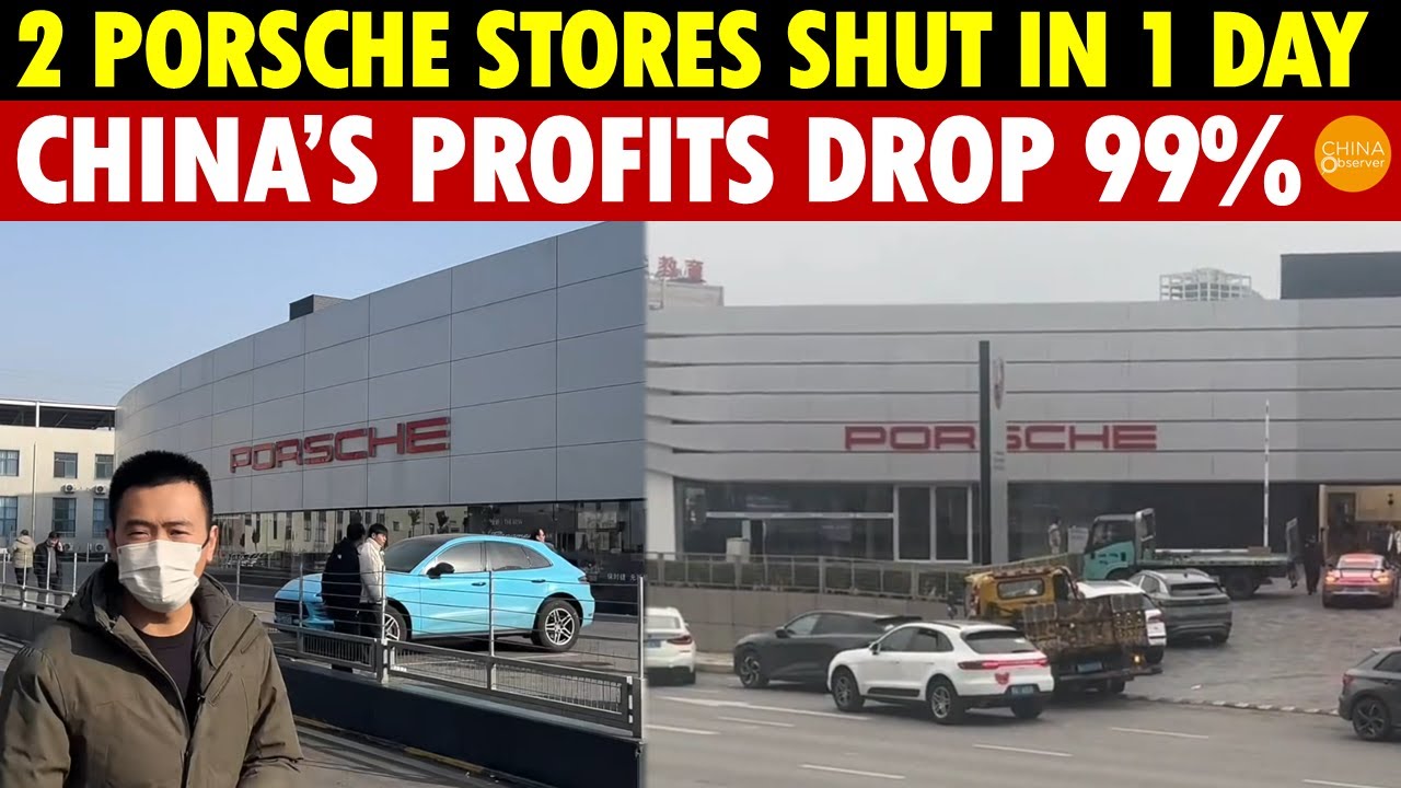 Shocking! 2 Porsche Dealerships Close in 1 Day, Empty Rooms, China’s Porsche Profits Plunge 99%
