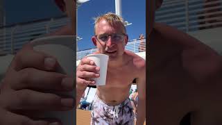 unlimited unsweetened iced tea is his dream come true😂 #howmuchcanieat #disneycruise #babydad