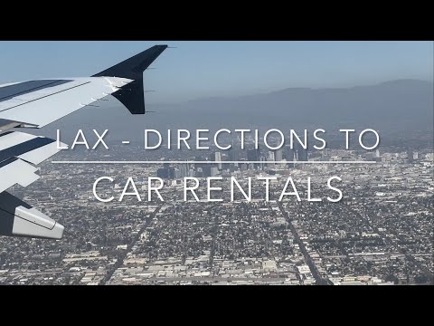 LAX の徒歩ルート - 飛行機からレンタカー センターまで - ロサンゼルス国際空港