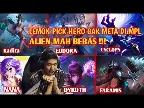 Moment RRQ Lemon Pick Hero Aneh & Mengejutkan Saat Turnamen - Alien Mah Bebas!!