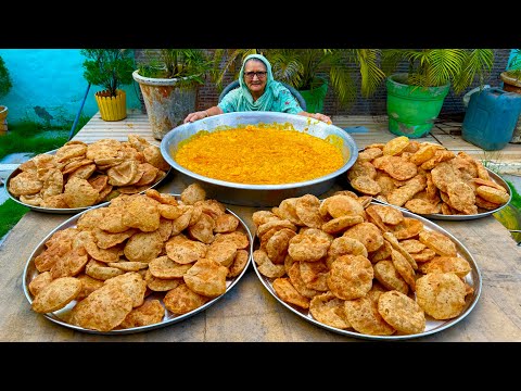 Bedmi Poori With Aloo Sabji | Indian Street Food Recipe | Veg Recipe | Potato Recipe | Village Food