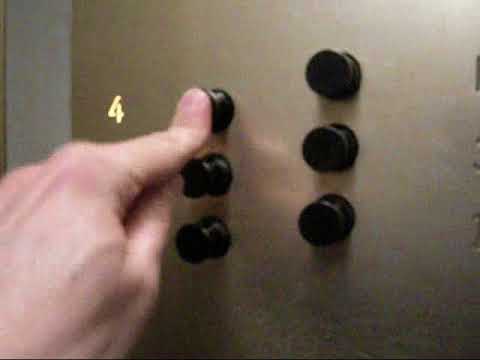 1965 Flohr Otis lift with rare pop-out buttons in an administrative building in Berlin