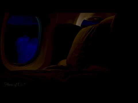 DARK Screen Luxury First Class Night Flight | White Noise | Jet Plane Sounds for Sleeping | 10 hours
