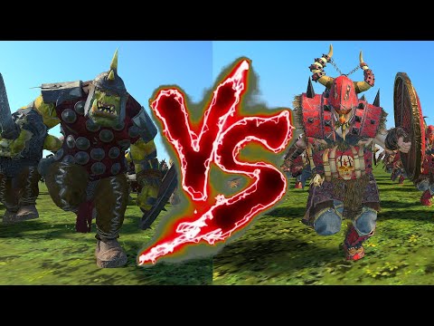 Orc Boyz VS Marauders of Khorne. Total War Warhammer 3
