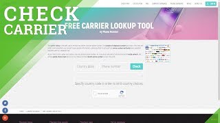 How to Check Carrier of Phone Number - Find out Mobile Network by Carrier Lookup