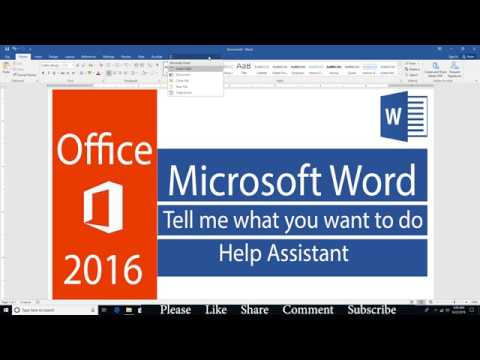 02# How to use Tell me what you want to do Help Assistant - Microsoft Word 2016 | Anand Tech Talk Video