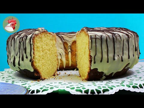 Κέικ βανίλιας με σοκολάτα.