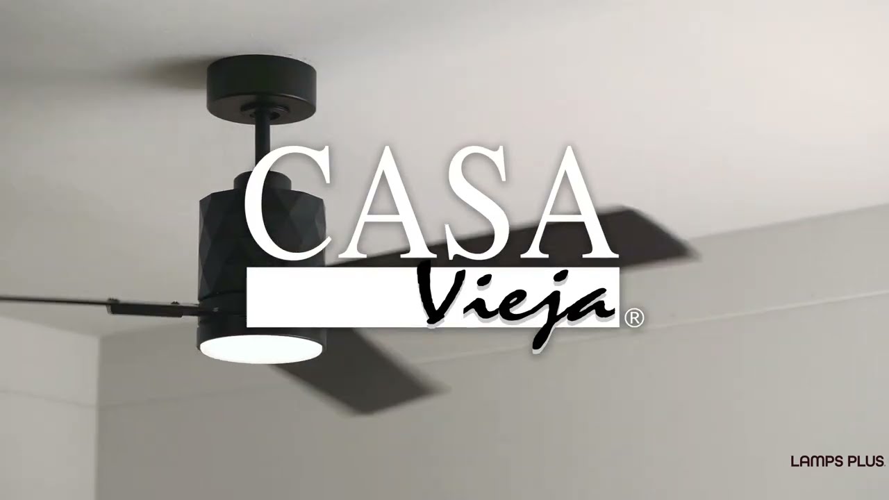 Video 1 Watch A Video About the Casa Vieja Lex Matte Black LED Ceiling Fan with Remote/