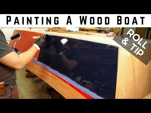 Wooden Boat Build // Part 12: Painting the Boat // Roll & Tip Method