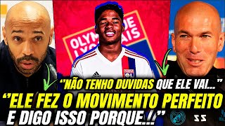 😱 NOSSA! olha oque o THIERRY HENRY e o ZIDANE FALARAM da CHEGADA DO ENDRICK NO LYON DA FRANÇA!