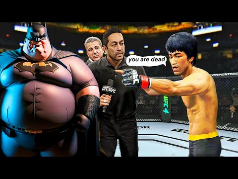 Crazy Fight 🔥🐉 Bruce Lee vs. Fat Batman - EA Sports UFC 4