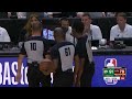 Jayson Tatum tweaks his ankle after Bam Adebayo contests the shot after the whistle - extended