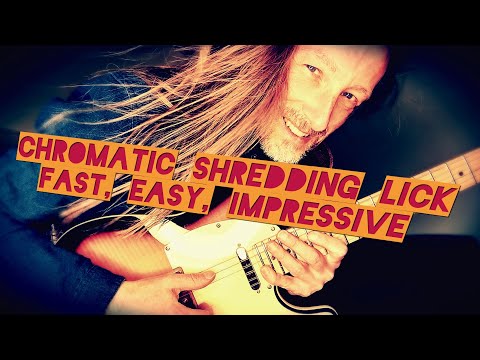 Amazing CHROMATIC SHREDDING LICK ⚡⚡ EASY for the Hands, IMPRESSIVE for the Ears 🎸Guitar-Nerdery 111