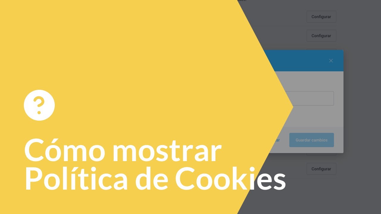 Cómo mostrar la política de cookies