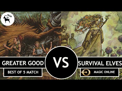 Premodern Greater Good Combo vs Survival Elves - MTGO Best of 5 Match
