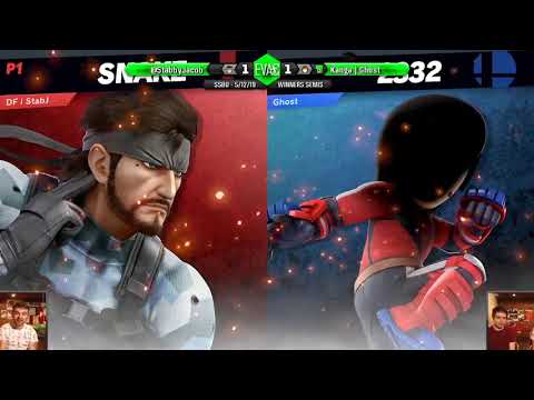 EVAC 5/12/19 - SSBU - DF | StabbyJ (Snake) vs Kanga | Ghost (Mii Brawler) - Winners Semis