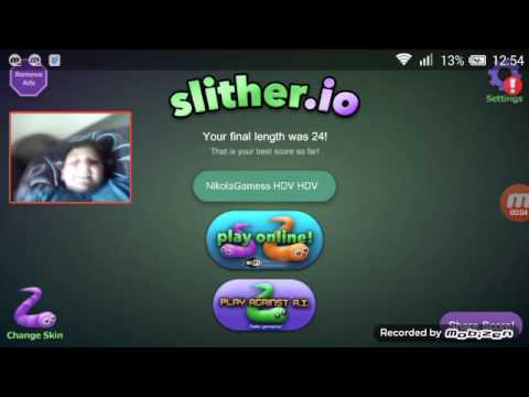 Nervira me ova igrica..Slither.io+Facecam