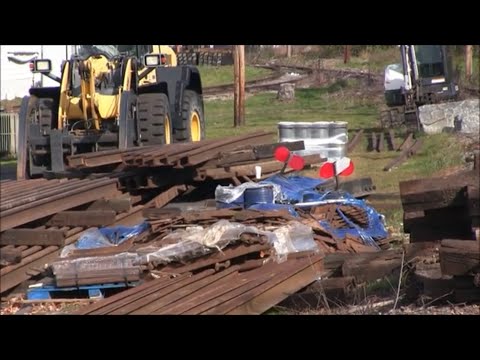 Abandoned railroad being restored - Taunton, MA - 11/5/2022
