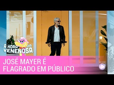 José Mayer é flagrado em público após acusações