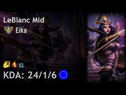 LeBlanc Mid vs Cassiopeia - Eika - EUW Challenger Patch 6.23