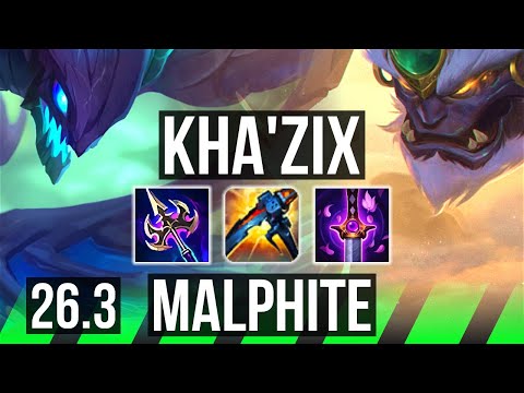 KHA'ZIX vs MALPHITE (JGL) | 42K damage | EUW Master | 26.3
