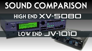 Video thumbnail for Comparison: XV 5080 High End & JV 1010 Low End by The MIDI Maniac (Roger)