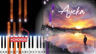 Ayeka - Tai. Easy piano tutorial with chords