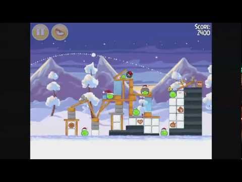 Angry Birds Seasons - Wreck The Halls Level 1-5 Walkthrough 3 Stars