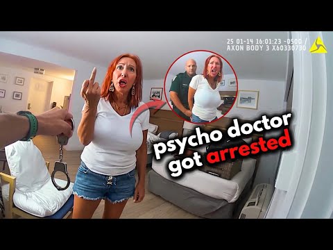 Psycho Lady Doctor Attacks Husband at Hotel, Then Fights Officers During Arrest