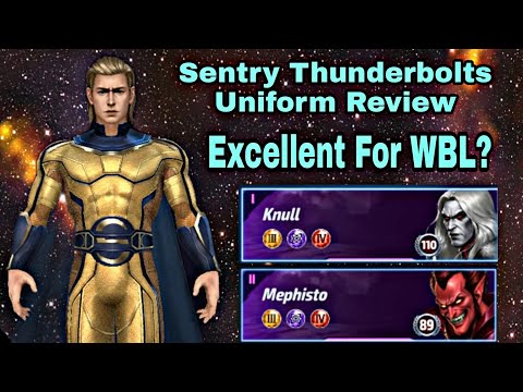 Sentry Thunderbolts Uniform Review & WBL Knull Mephisto Test - Marvel Future Fight