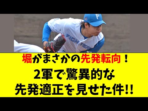 【日本ハム】堀瑞輝がまさかの先発転向！2軍戦結果がこちら