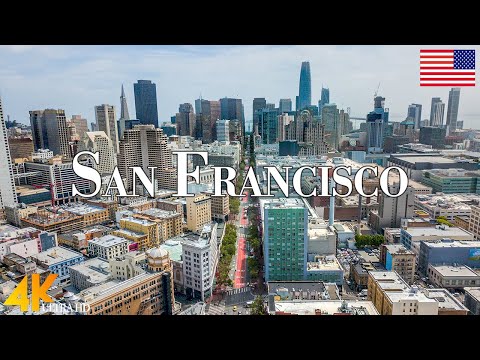 San Francisco 4K drone view • Stunning Footage, Scenic Relaxation Film with Calming Music.