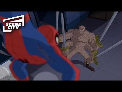Spiderman vs Sandman In The Museum | The Spectacular Spider-Man (2008)