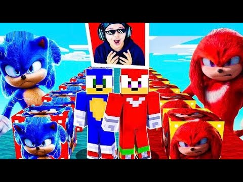 DESAFIO de LUCKY BLOCK de SONIC vs KNUCKLES 😱 | Carrera de LUCKYBLOCKS en MINECRAFT | Pathofail