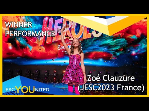 Winner Performance Zoé Clauzure - Cœur (France JESC2023) |  Live from Palais Nikaïa