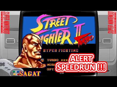 SPEEDRUN - SAGAT - STREET FIGHTER II TURBO HYPER FIGHTING - SUPER NINTENDO - FIRST ATTEMPT [14:11]