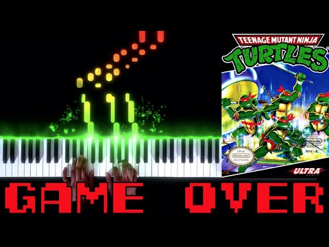 Teenage Mutant Ninja Turtles (NES) - Game Over - Piano|Synthesia Video