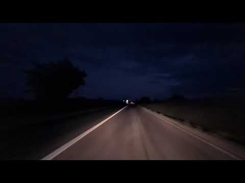 Driving on Romanian Roads in the Night Galați